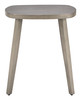 Foret Brown Aluminum Square Side Table for Outdoor Use