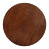 Stuk Brown & White Natural Marble and Mango Wood Round Side Table
