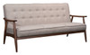 Rocky Putty Rubberwood and Polyester Sofa