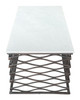 Duchess White & Antique Bronze Natural Marble and Aluminum Coffee Table