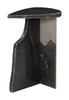 Surya Black Natural Marble and Iron Side Table