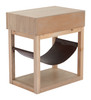 Haram Natural Fir Wood and Polyurethane Rectangular Side Table