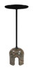 Kask Multicolor Natural Marble and Iron Round Side Table
