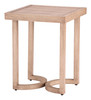 Leto Brown Aluminum Square Side Table for Outdoor Use