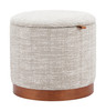 Fije Gray Polyester Storage Ottoman