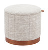 Fije Gray Polyester Storage Ottoman