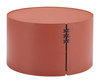 Bayu Brown Aluminum Round Coffee Table for Outdoor Use