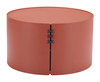 Bayu Brown Aluminum Round Coffee Table for Outdoor Use