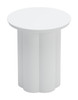 Kogur White Aluminum Round Side Table for Outdoor Use