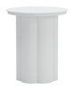 Kogur White Aluminum Round Side Table for Outdoor Use