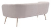 Deco Beige Stainless Steel and Polyester Sofa