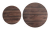 Rosk Walnut & Black Steel Round Coffee Table Set