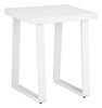 Welt White Aluminum Square Side Table for Outdoor Use