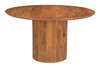 Izola Brown Mango Wood Round 2-Tier Dining Table