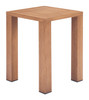 Regels Natural Aluminum Square Side Table for Outdoor Use