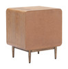 Vidaz Brown Steel Square Side Table