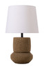 Seina Natural Terracotta Clay Solar Table Lamp with USB Port