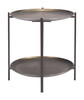 Bronson Bronze Steel Round 2-Tier Coffee Table