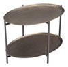 Bronson Bronze Steel Round 2-Tier Coffee Table