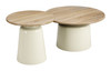 Lireen Natural & Ivory Steel Round Coffee Table Set