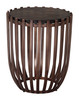 Kafig Bronze Sand Cast Glass and Iron Round Side Table