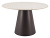 Jorf Beige & Bronze Steel Round Dining Table