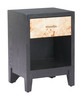 Noite Multicolor Fir Wood Square Side Table