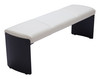Mur White Steel and Polyurethane Bench