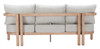 Leto Gray Aluminum and Olefin Sofa for Outdoor Use