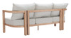 Leto Gray Aluminum and Olefin Sofa for Outdoor Use