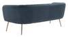 Deco Gray Stainless Steel and Polyester Sofa
