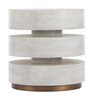 Laha Oak White Steel Round Side Table
