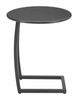 Noga Black Aluminum Round End Table for Outdoor Use