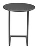 Noga Black Aluminum Round End Table for Outdoor Use