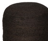 Lillian Black Jute and Polystyrene Ottoman