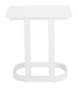Friss White Aluminum Rectangular End Table for Outdoor Use