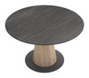 Reno Black Sintered Stone and Steel Round Dining Table