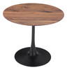 Opus Brown & Black Steel Round Dining Table
