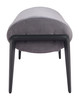 Glatt Gray Steel and Polyester Bench