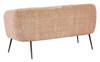 Racine Linen Beige Steel and Polyester Loveseat