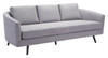 Divinity Gray Rubberwood and Polyester Sofa