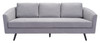 Divinity Gray Rubberwood and Polyester Sofa