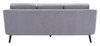 Divinity Gray Rubberwood and Polyester Sofa
