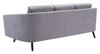 Divinity Gray Rubberwood and Polyester Sofa
