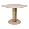 Wilou Natural Rubberwood and Steel Round Dining Table