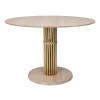 Wilou Natural Rubberwood and Steel Round Dining Table