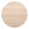 Wilou Natural Rubberwood and Steel Round Dining Table