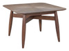 Silea Espresso Rubberwood Square Dining Table