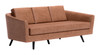 Divinity Brown Rubberwood and Polyurethane Sofa