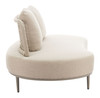 Ruhe Beige Aluminum and Olefin Sofa for Outdoor Use